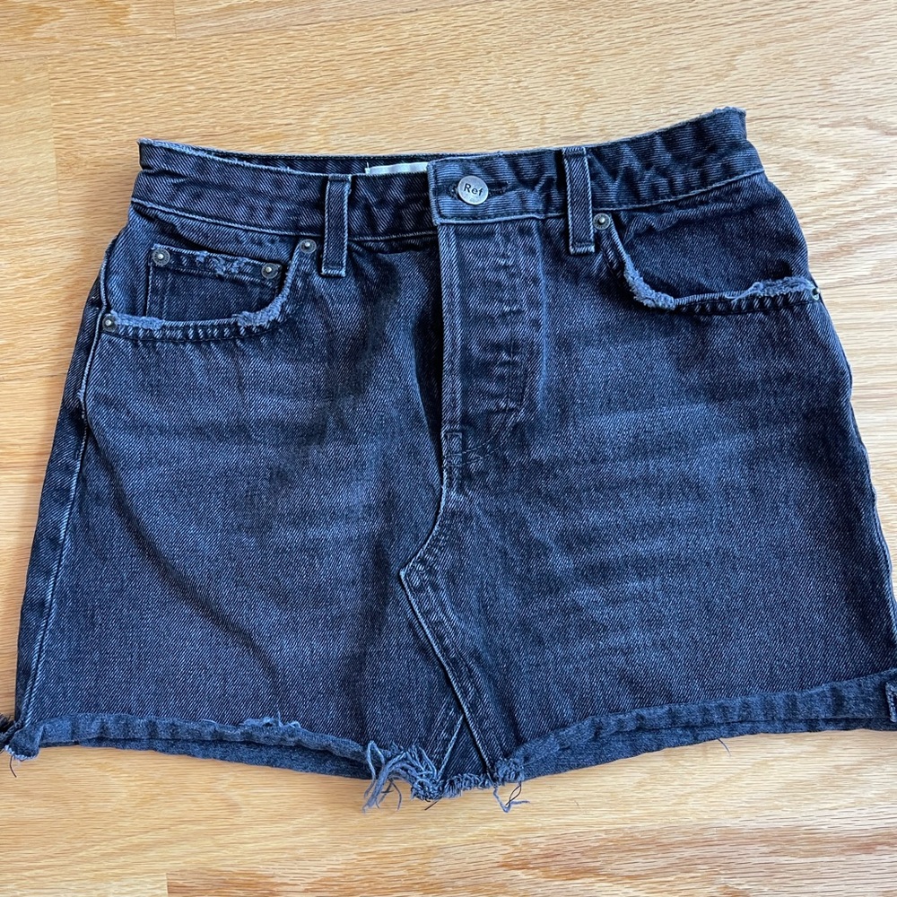 Reformation denim mini skirt size 25